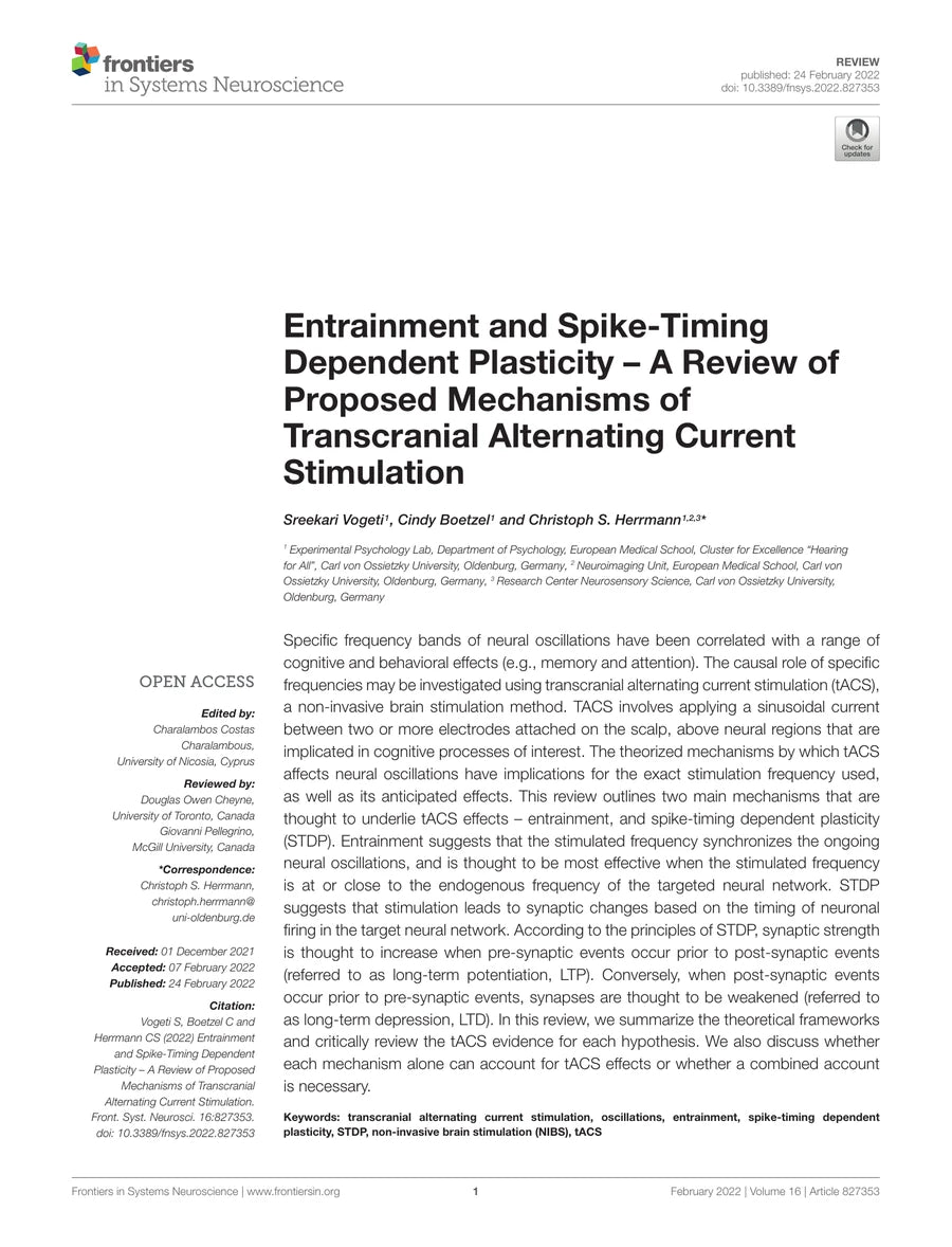 First page of Entrainment and Spike Timing Dependent Plasticity