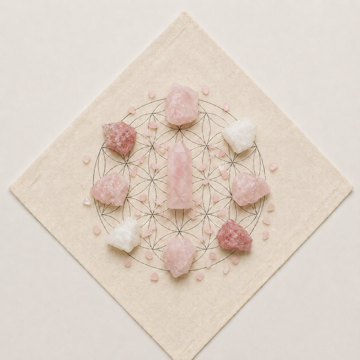 Self-Love Ritual Crystal Grid